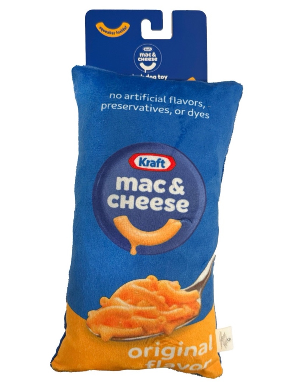 Kraft Blue & Orange Mac & Cheese Plush Dog Toy